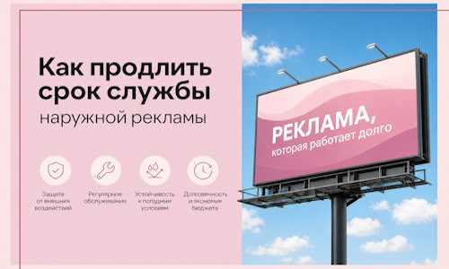 Как продлить срок службы наружной рекламы в  Минусинске