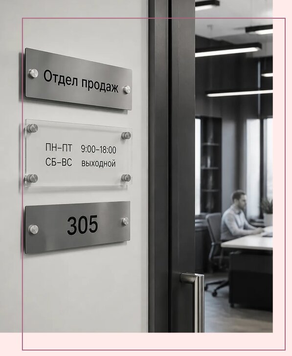 Офисные таблички на дверь в Минусинске по цене от 4979 р. | Аванза-Мнс